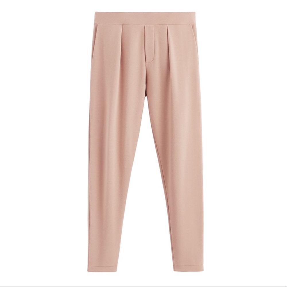 Cuyana French terry pleated front pant